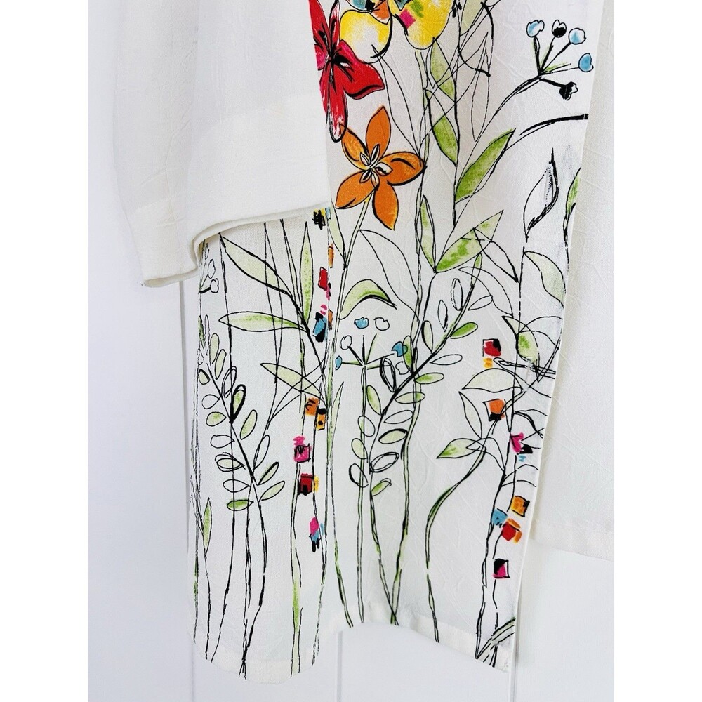 Beautiful Vintage Koret Watercolor Flowers Artsy Dainty Feminine Blouse Plus 20W - Picture 4 of 6